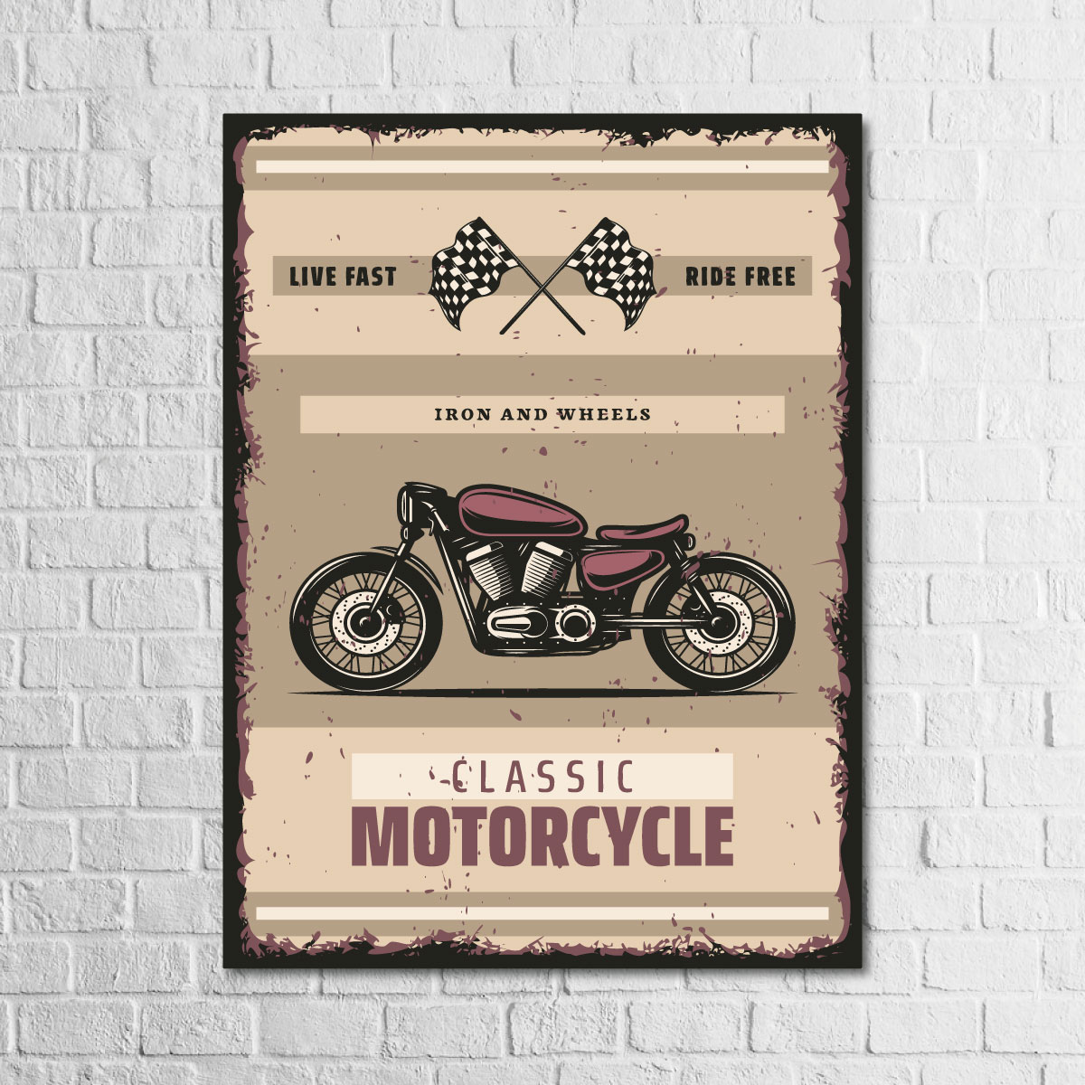 13,5x18 Cm 5'li Retro Ahşap Tablo Seti, Vintage Tablo 13,5x18 Cm 5'li Retro Ahşap Tablo Seti, Vintage Tablo