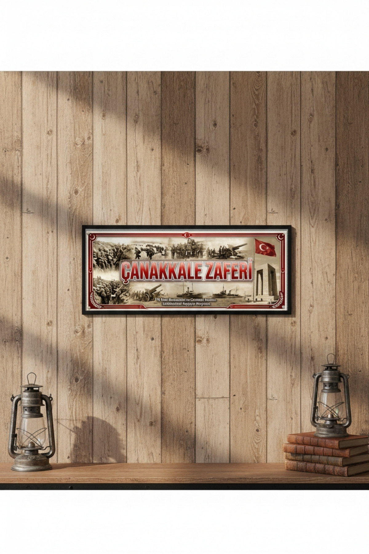 18 Mart Çanakkale Zaferi Tablosu 60x25 cm Çerçeveli – Okul Panosu