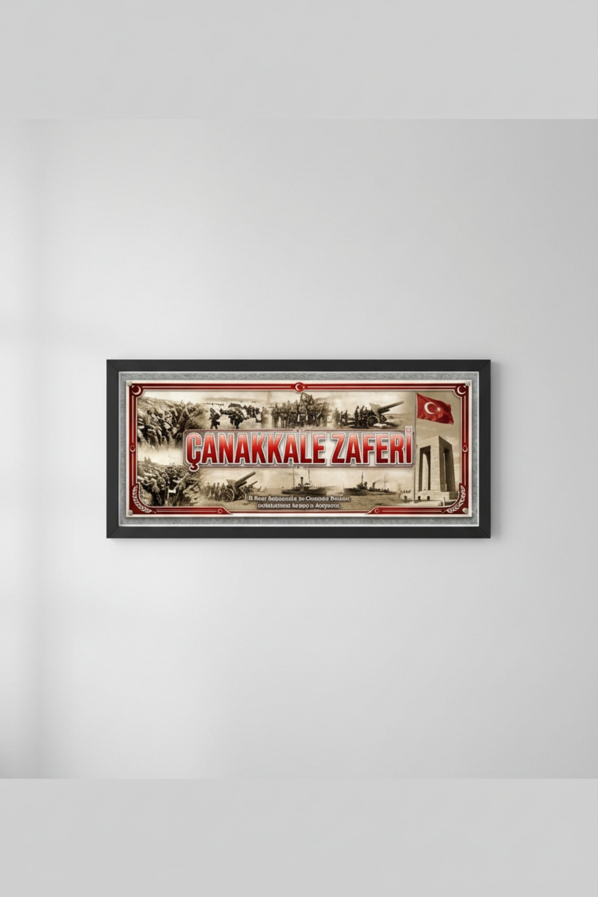 18 Mart Çanakkale Zaferi Tablosu 60x25 cm Çerçeveli – Okul Panosu