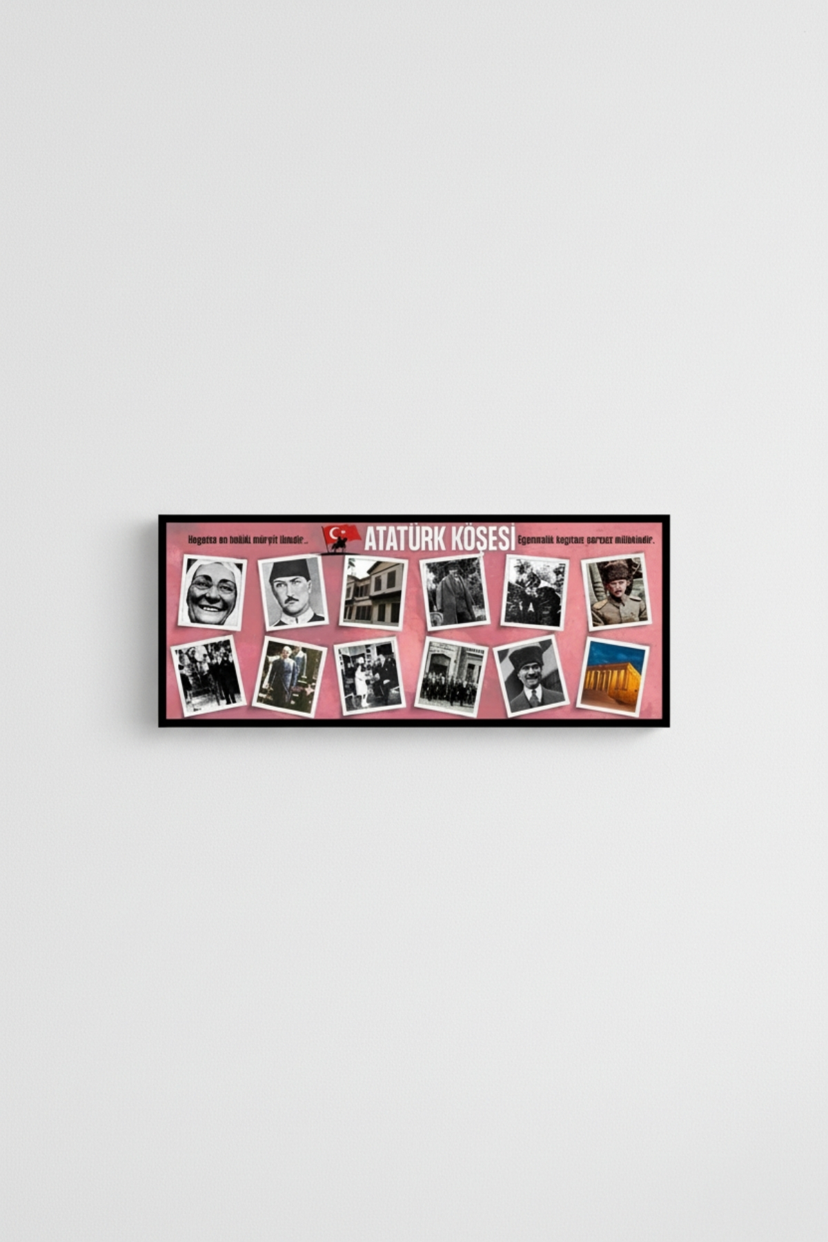 Atatürk Köşesi Tablo 60x25 cm Çerçeveli Okul Sınıf Atatürk Posteri Seti Atatürk Köşesi Tablo 60x25 cm Çerçeveli Okul Sınıf Atatürk Posteri Seti