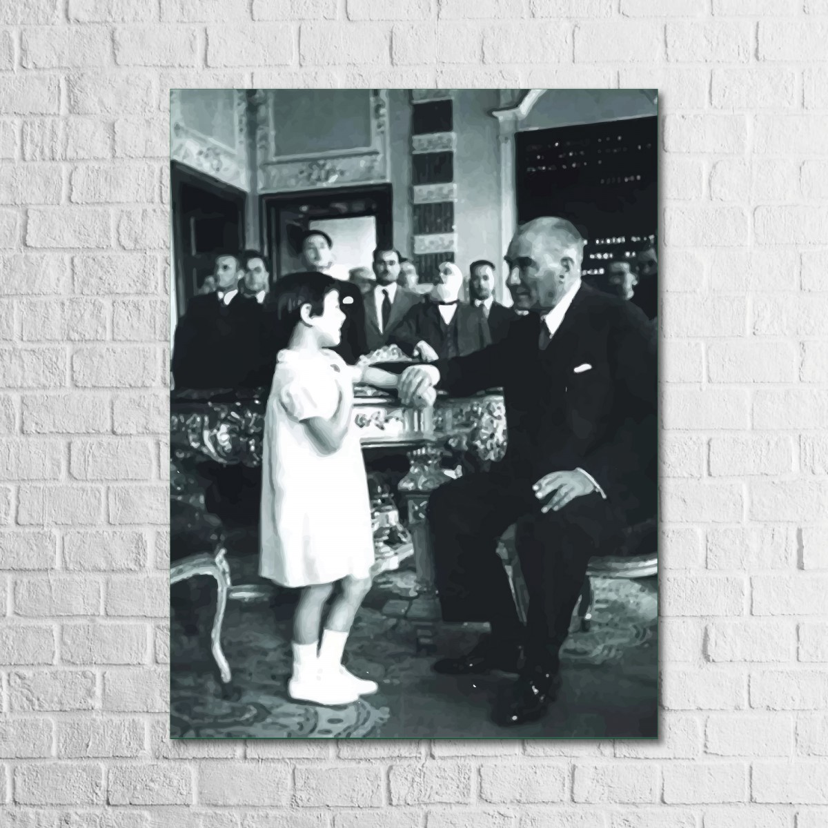 Atatürk Fotoğrafları Tablo 13 x18 Cm 10 lu Ahşap Tablo Seti