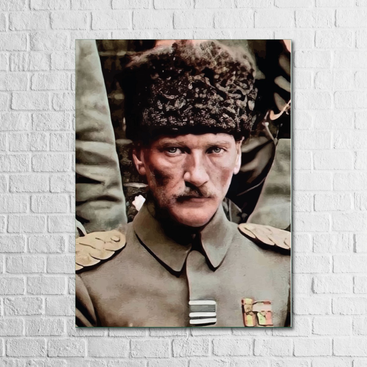 Atatürk Serisi, Mustafa Kemal Atatürk 13,5x18 cm Ahşap Tablo