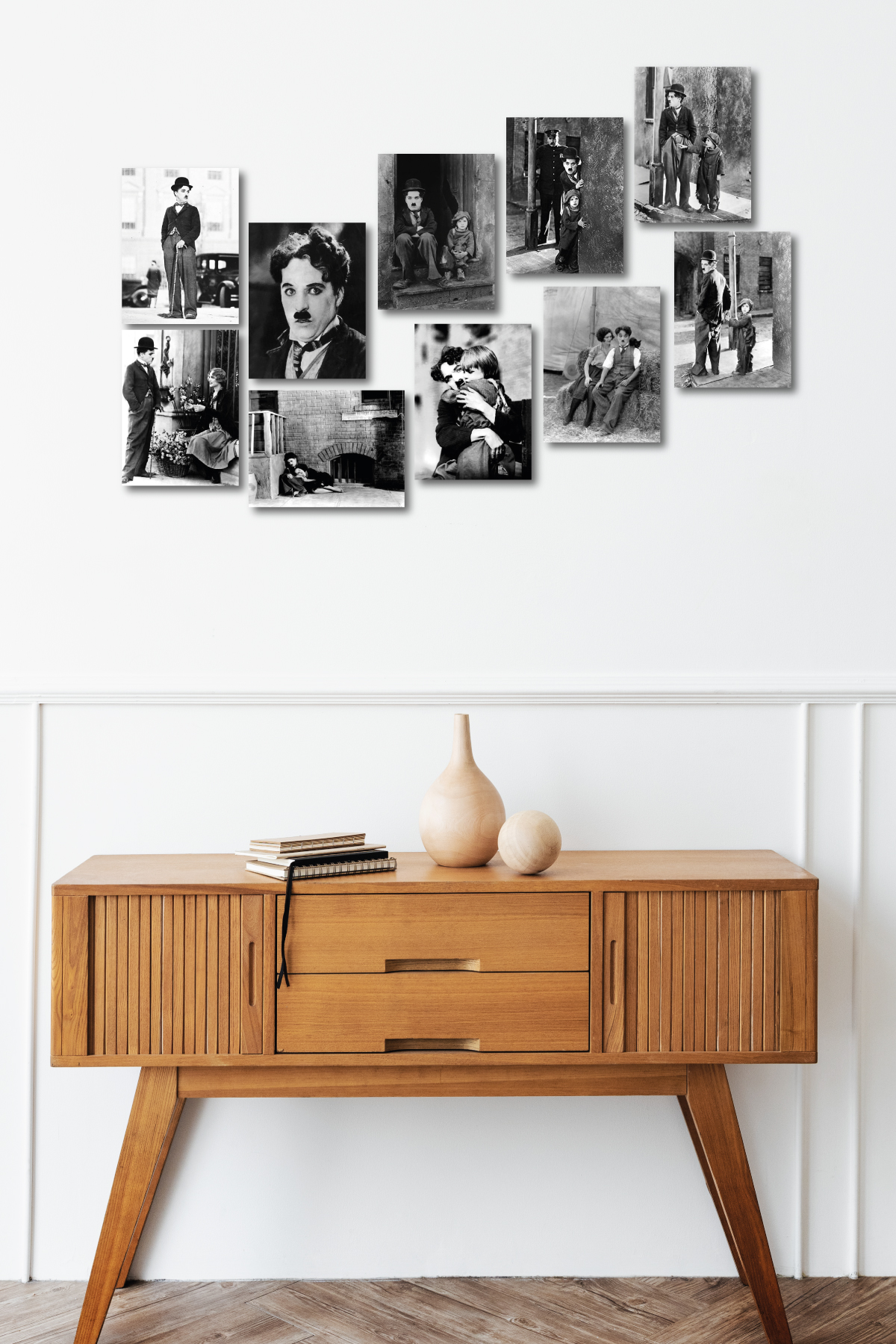 Charlie Chaplin, Modern Times 13,5 x 18 Cm 10'lu Ahşap Tablo Seti Charlie Chaplin, Modern Times 13,5 x 18 Cm 10'lu Ahşap Tablo Seti