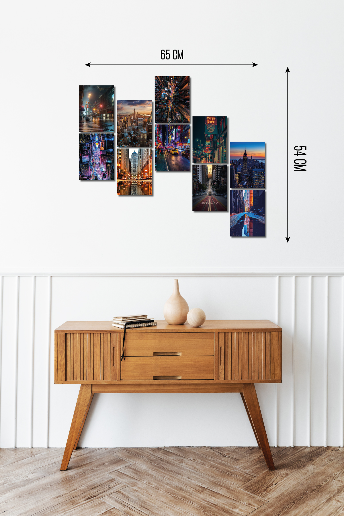 City Lights 13,5 x 18 Cm 10'lu Ahşap Tablo Seti City Lights 13,5 x 18 Cm 10'lu Ahşap Tablo Seti