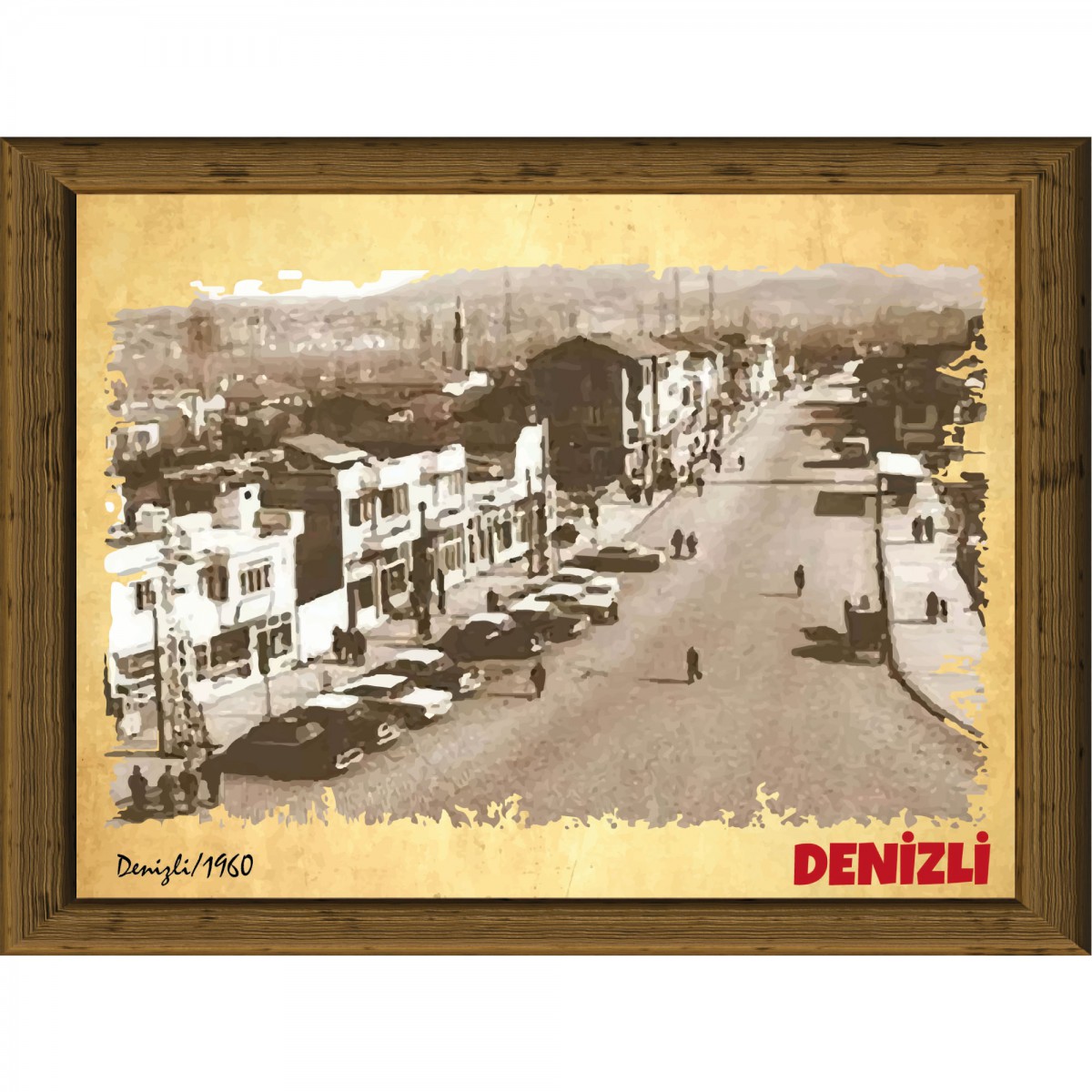 Eski Denizli 13,5x18 cm Çerçeve Görünümlü 5'li Ahşap Tablo Seti, Siyah Beyaz Tablo Eski Denizli 13,5x18 cm Çerçeve Görünümlü 5'li Ahşap Tablo Seti, Siyah Beyaz Tablo