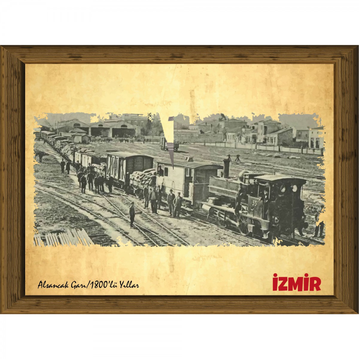 Eski İzmir 13,5x18 cm Çerçeve Görünümlü 5'li Ahşap Tablo Seti, Siyah Beyaz Tablo Eski İzmir 13,5x18 cm Çerçeve Görünümlü 5'li Ahşap Tablo Seti, Siyah Beyaz Tablo