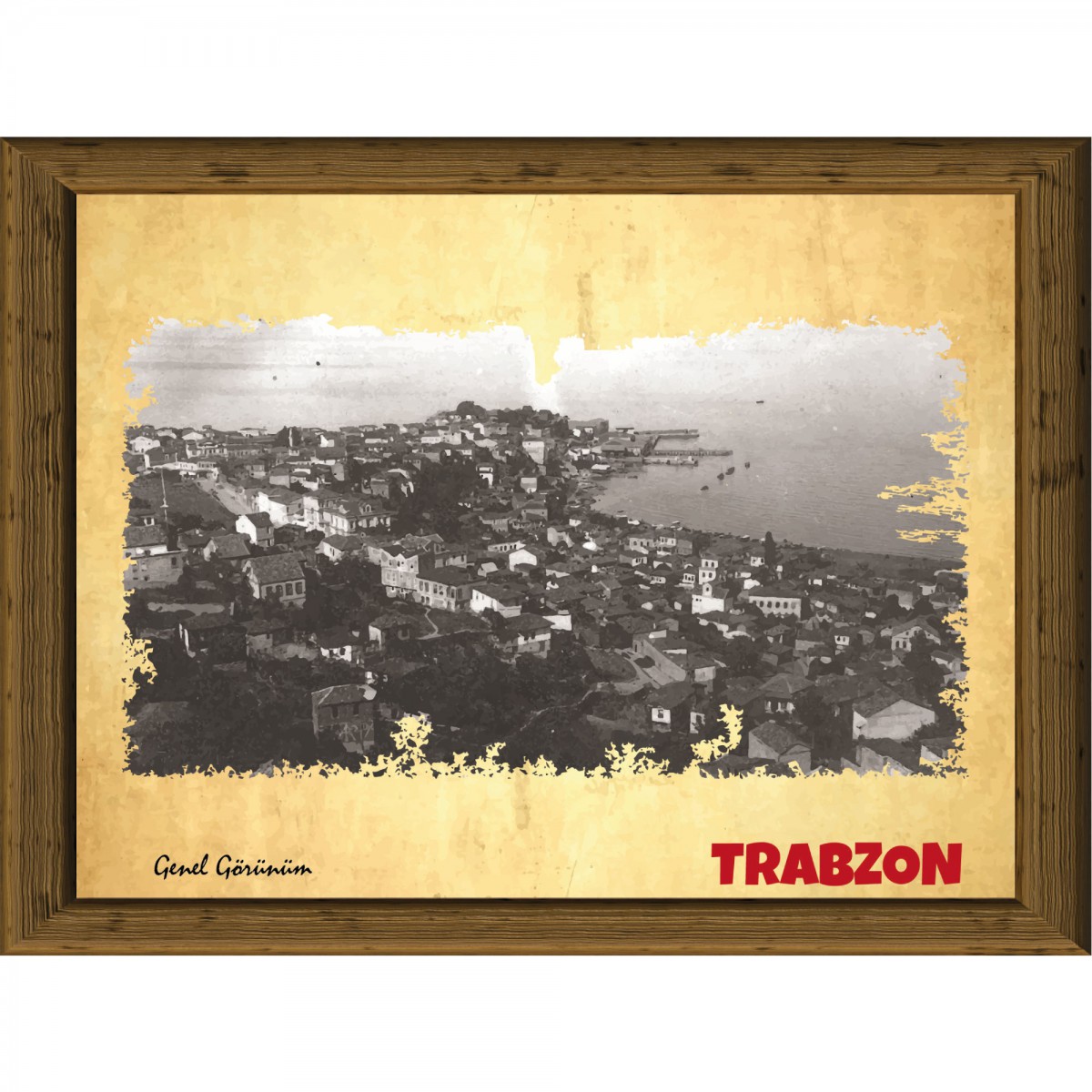 Eski Trabzon 13,5x18 cm Çerçeve Görünümlü 5'li Ahşap Tablo Seti, Siyah Beyaz Tablo Eski Trabzon 13,5x18 cm Çerçeve Görünümlü 5'li Ahşap Tablo Seti, Siyah Beyaz Tablo