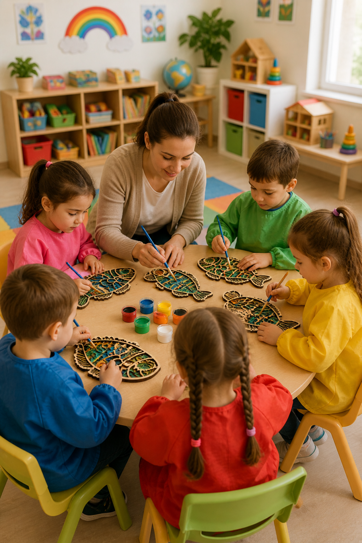 FourArts 3D Ahşap Boyama Seti – Katmanlı Balık Figürlü DIY Hobi Kiti | Çocuk & Yetişkin Eğitici Aktivite FourArts 3D Ahşap Boyama Seti – Katmanlı Balık Figürlü DIY Hobi Kiti | Çocuk & Yetişkin Eğitici Aktivite