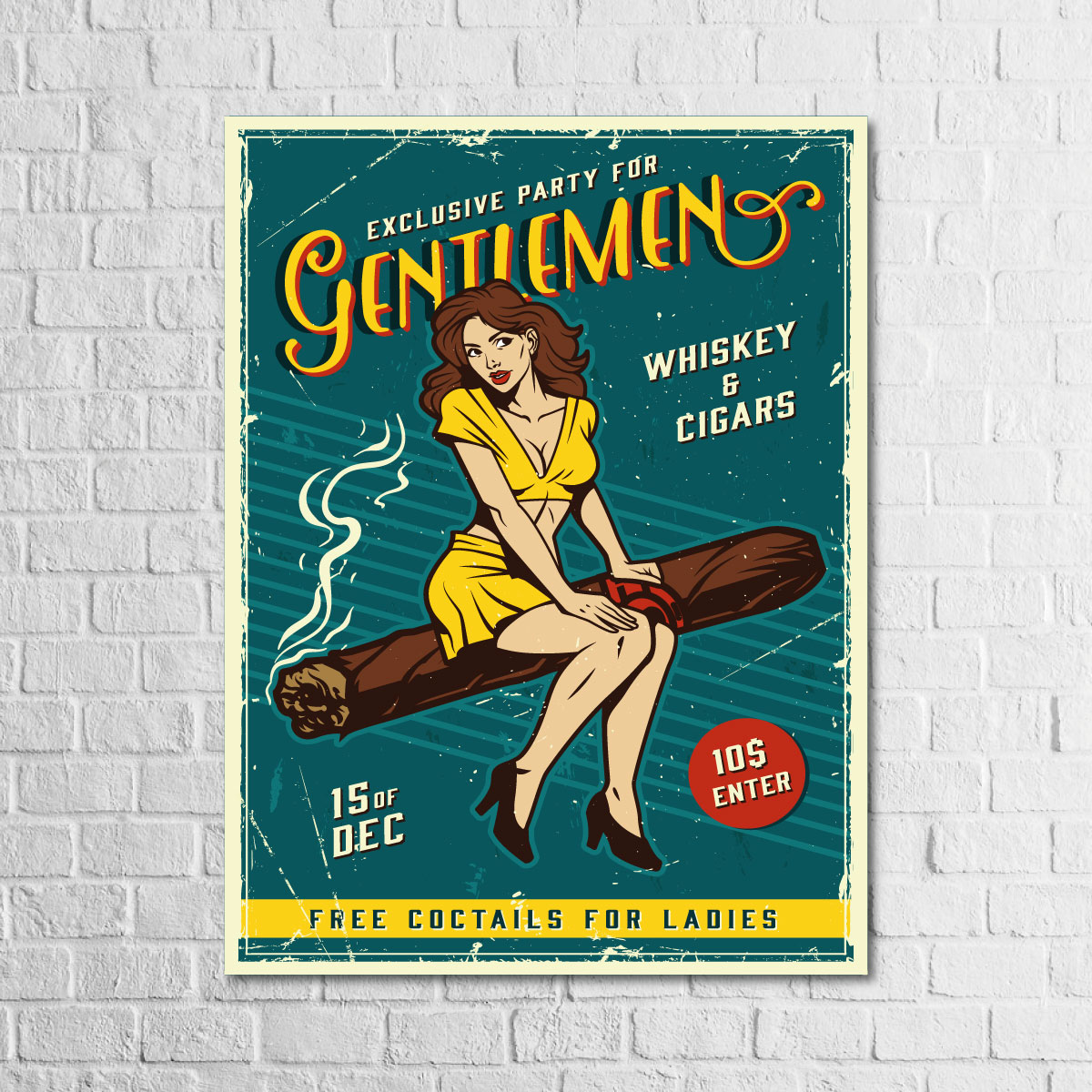 Gentlemen 13,5x18 Ahşap Retro Tablo Gentlemen 13,5x18 Ahşap Retro Tablo