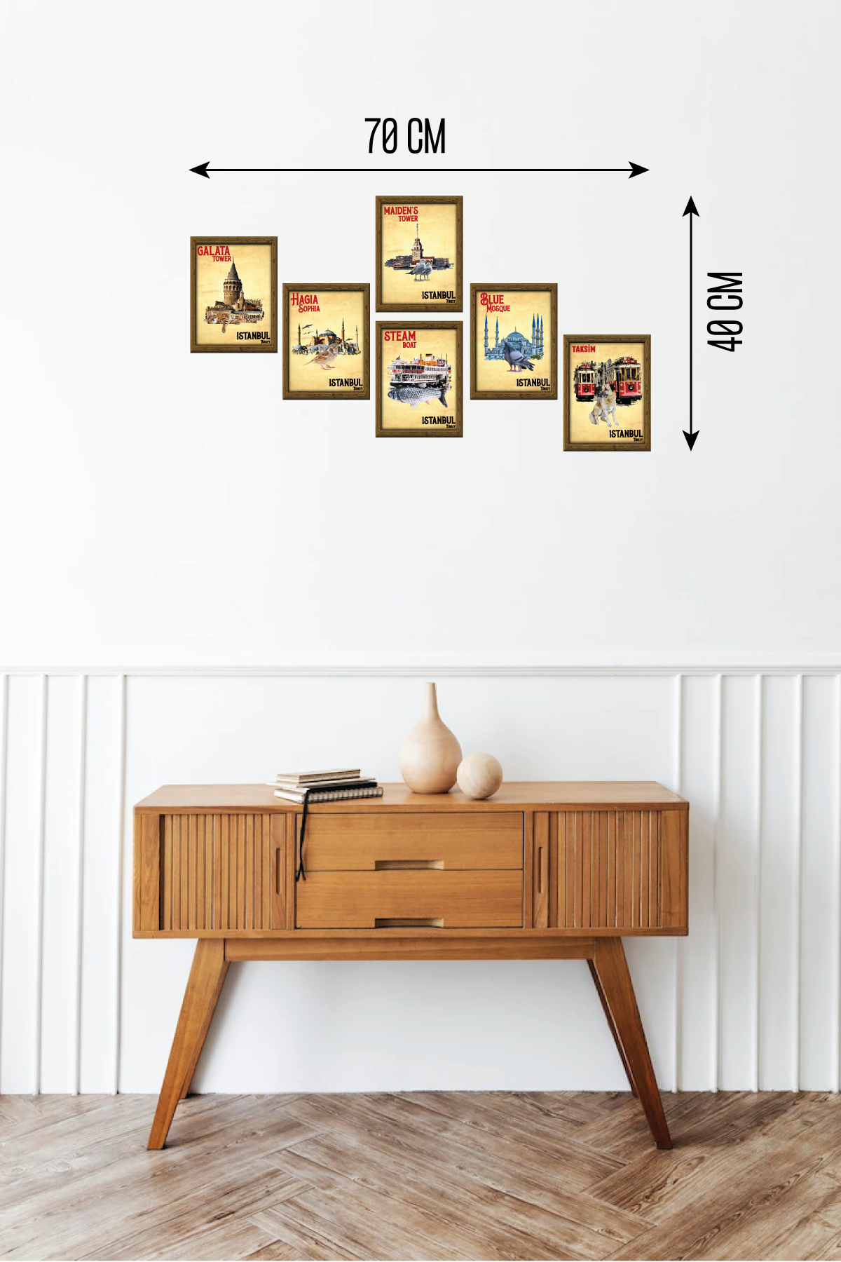İstanbul Serisi 13,5 x 18 cm Çerçeve Görünümlü 5'li Ahşap Özel Tasarım Tablo Seti İstanbul Serisi 13,5 x 18 cm Çerçeve Görünümlü 5'li Ahşap Özel Tasarım Tablo Seti