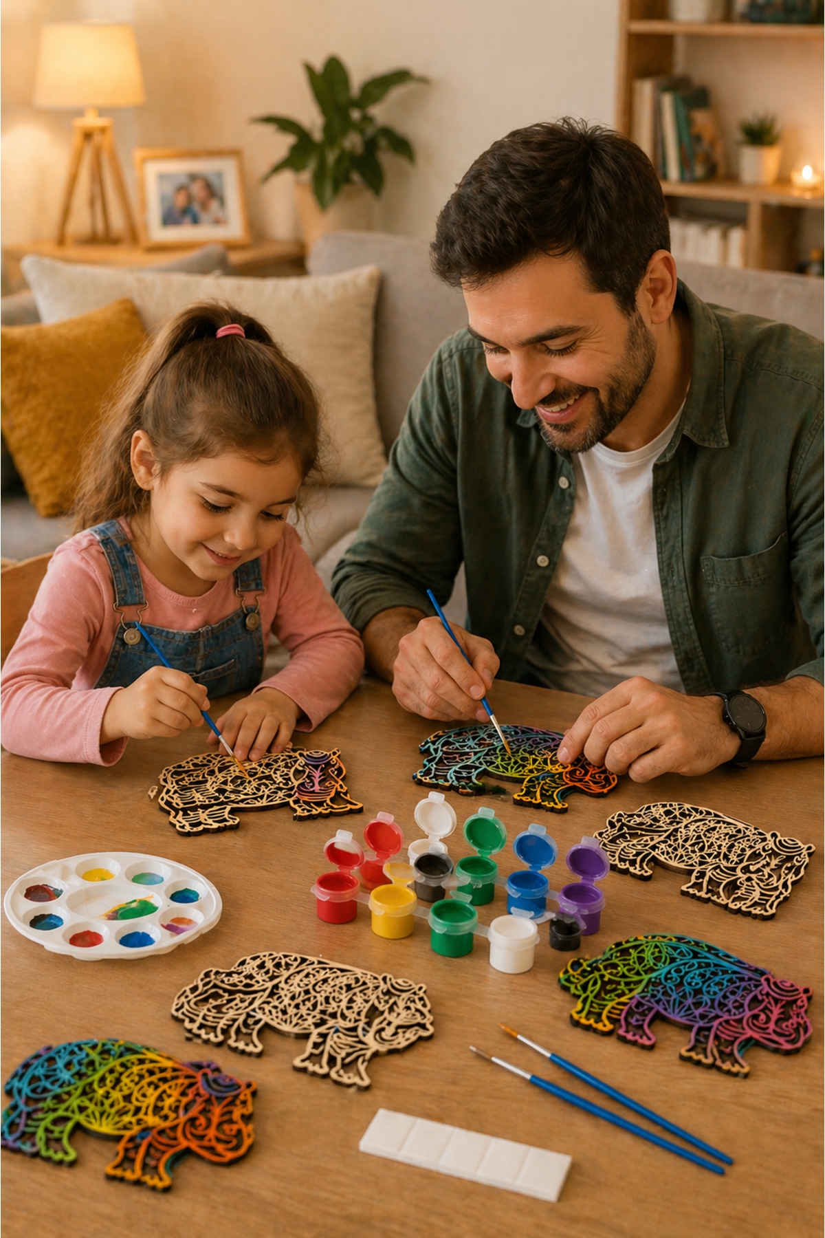 Katmanlı Ahşap Boyama Seti – 3D Mandala Tasarım | 6 Renk Akrilik Boya + Fırça Seti | Çocuk & Yetişkin Hobi ve Etkinlik Seti Katmanlı Ahşap Boyama Seti – 3D Mandala Tasarım | 6 Renk Akrilik Boya + Fırça Seti | Çocuk & Yetişkin Hobi ve Etkinlik Seti