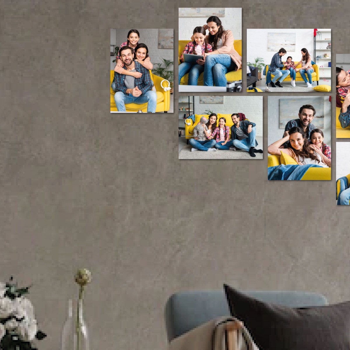 Kişiye Özel 13,5x18 cm 10'lu Aile Fotoğrafı Ahşap Tablo Seti Kişiye Özel 13,5x18 cm 10'lu Aile Fotoğrafı Ahşap Tablo Seti