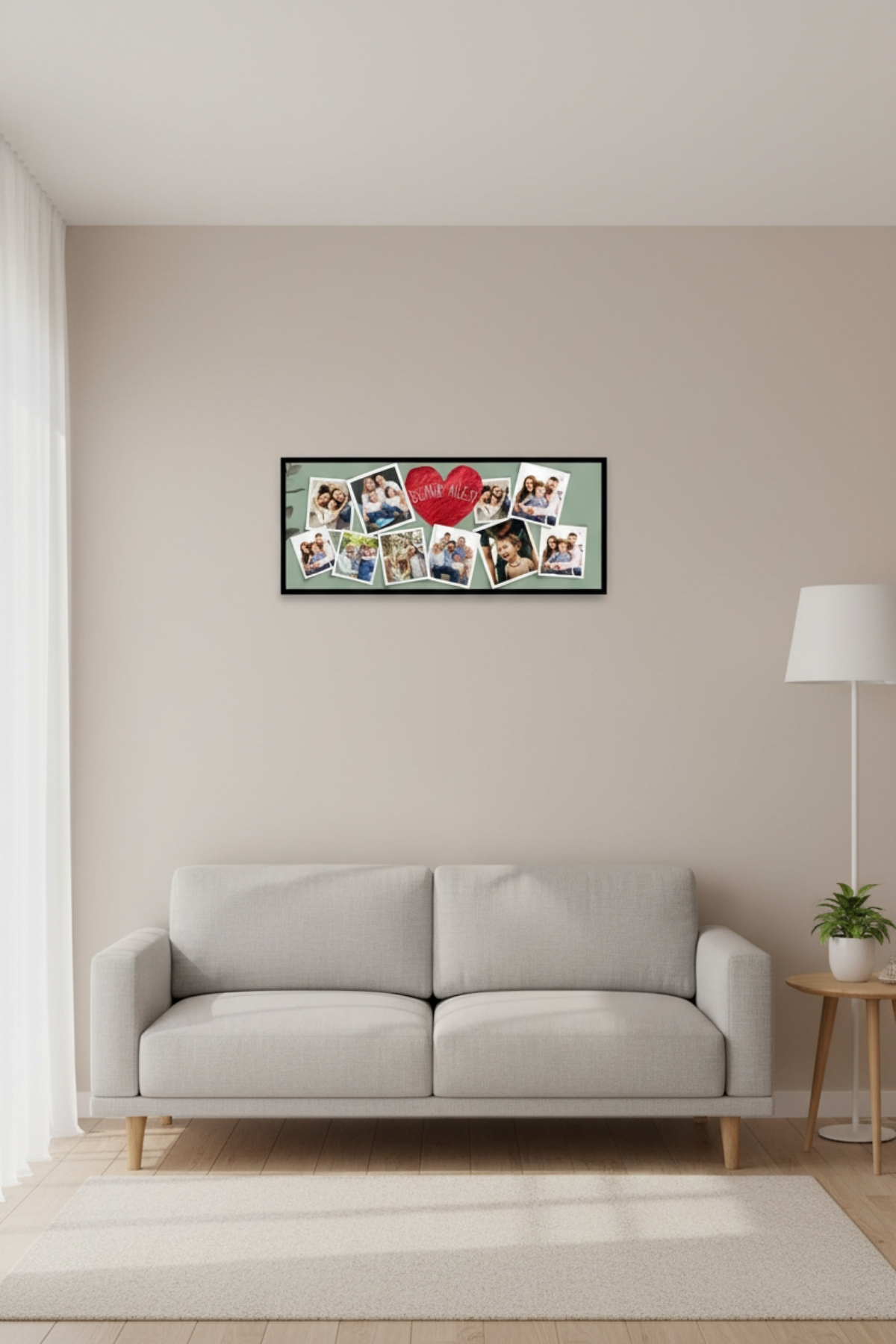 Kişiye Özel Aile Fotoğraf Kolaj Tablosu – İsimli Anı Tablosu | Dekoratif Duvar Tablosu