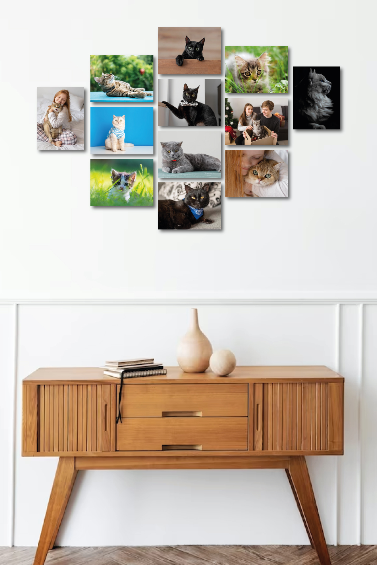 Kişiye Özel Kedi Albümü 13,5 x 18 Cm 12'li Ahşap Tablo Seti Kişiye Özel Kedi Albümü 13,5 x 18 Cm 12'li Ahşap Tablo Seti