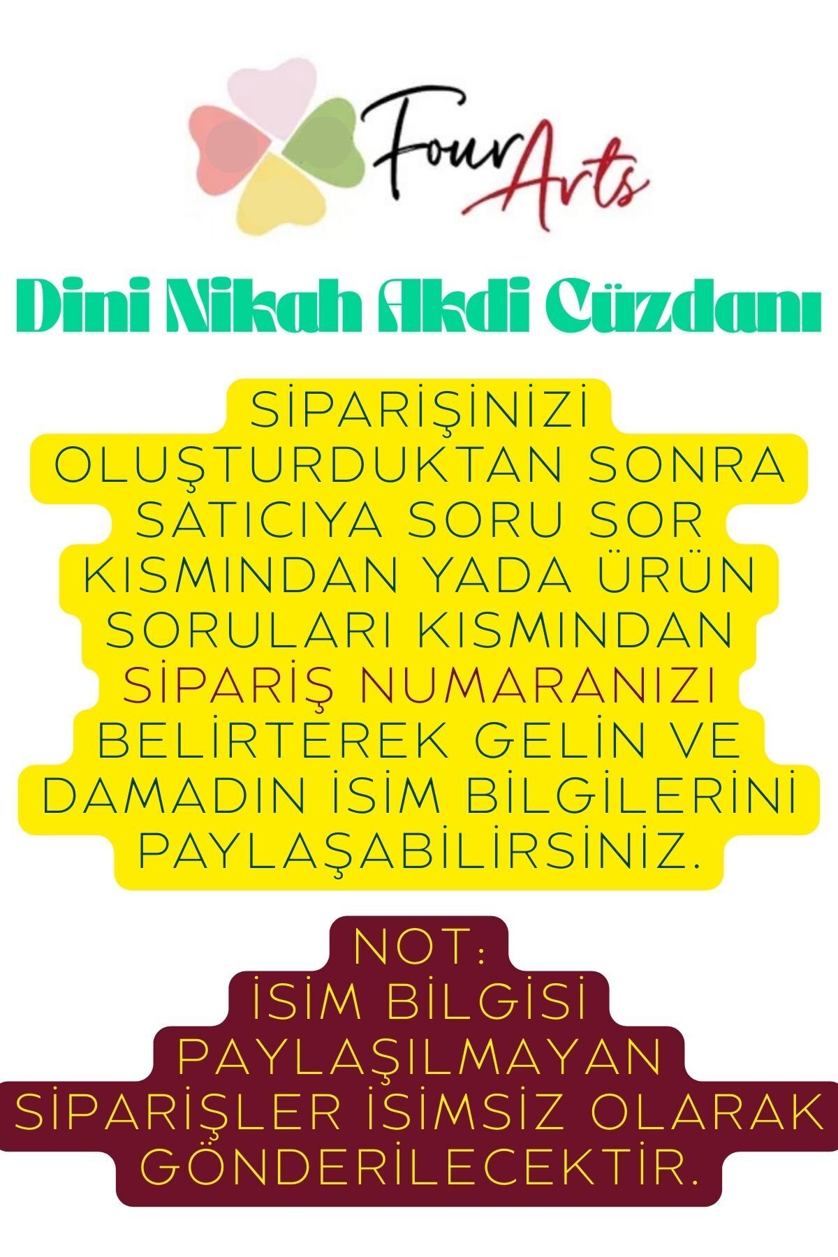 Kişiye Özel Nikah Akdi Cüzdanı