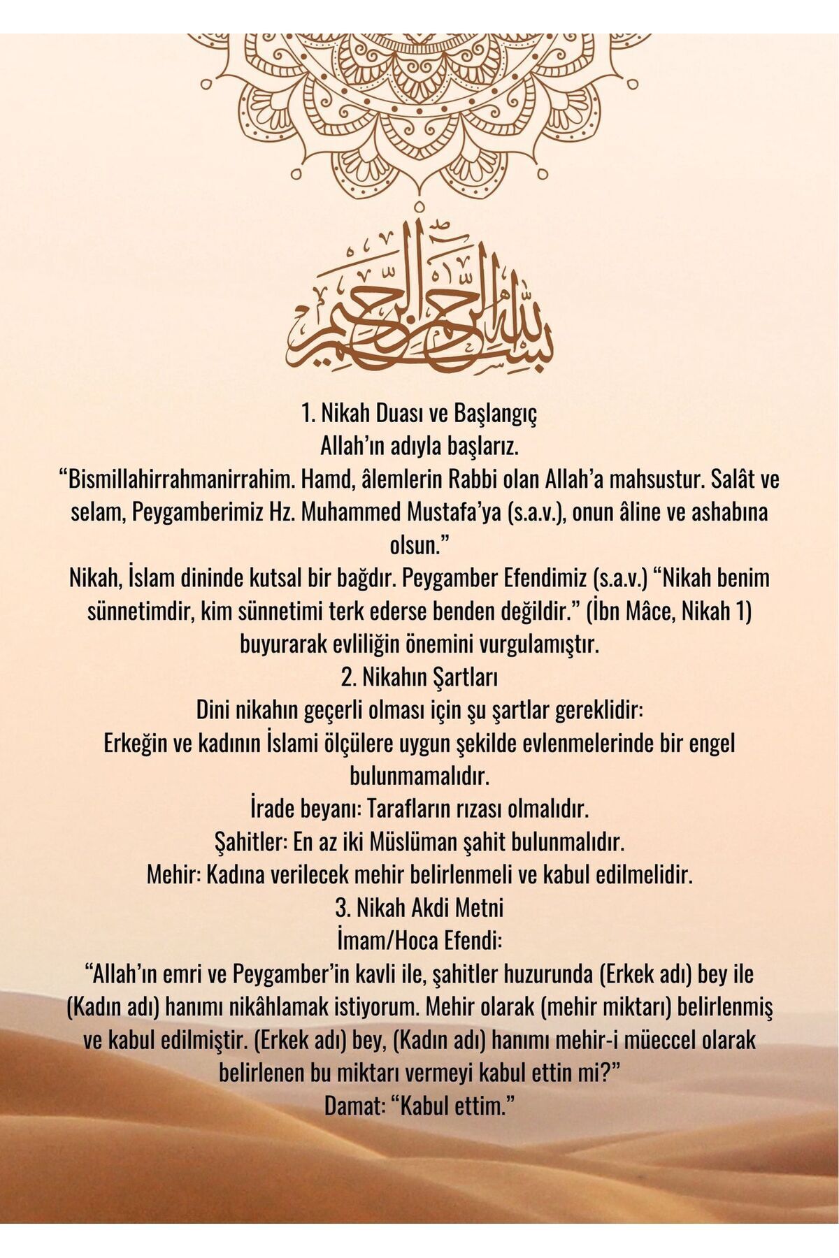 Kişiye Özel Nikah Akdi Cüzdanı