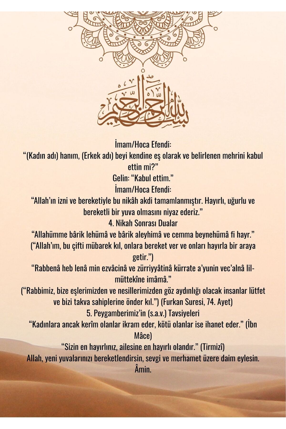 Kişiye Özel Nikah Akdi Cüzdanı