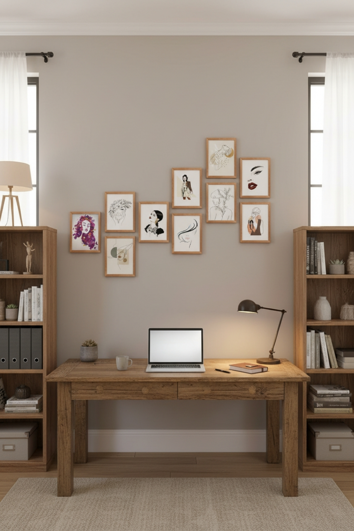 Minimalist Women Design 13,5x18 Cm 10'lu Ahşap Tablo Seti Minimalist Women Design 13,5x18 Cm 10'lu Ahşap Tablo Seti