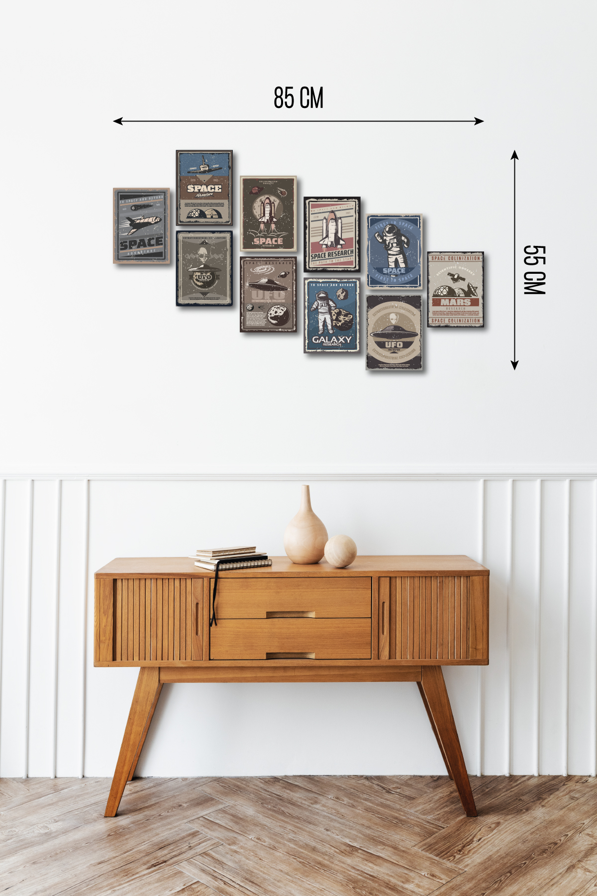 Uzay Temalı 13,5x18 Cm 10'lu Ahşap Tablo Seti Uzay Temalı 13,5x18 Cm 10'lu Ahşap Tablo Seti