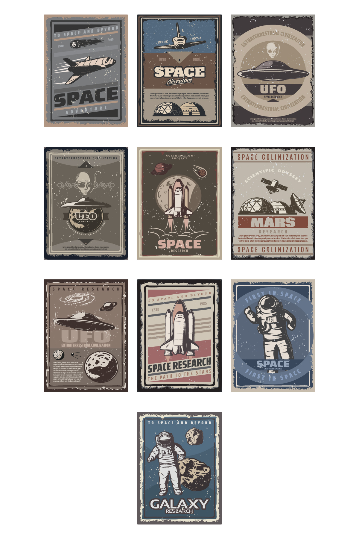 Uzay Temalı 13,5x18 Cm 10'lu Ahşap Tablo Seti Uzay Temalı 13,5x18 Cm 10'lu Ahşap Tablo Seti