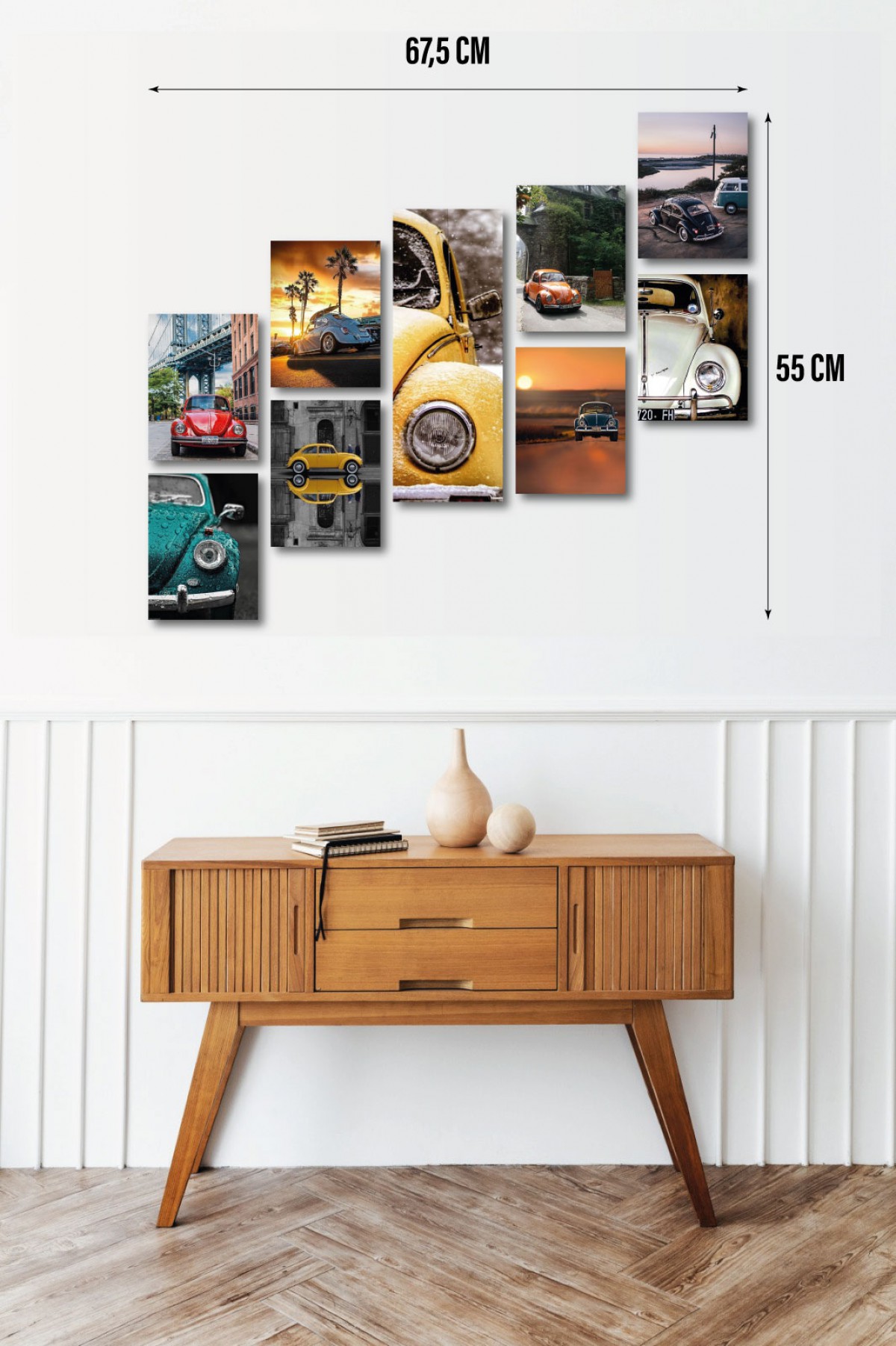 VolksWagen Beetle 13,5 x 18 Cm 10'lu Ahşap Tablo Seti VolksWagen Beetle 13,5 x 18 Cm 10'lu Ahşap Tablo Seti