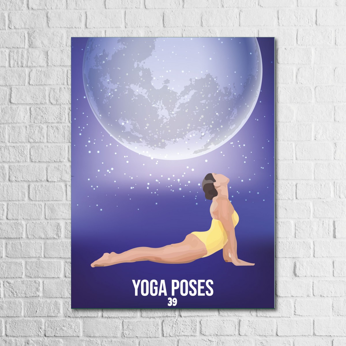 Yoga Serisi Yoga Poses-39 13,5x18 cm Ahşap Tablo, Yoga Tablo