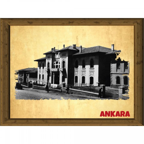 Eski Ankara 13,5x18 cm Çerçeve Görünümlü 5'li Ahşap Tablo Seti, Siyah Beyaz Tablo Eski Ankara 13,5x18 cm Çerçeve Görünümlü 5'li Ahşap Tablo Seti, Siyah Beyaz Tablo