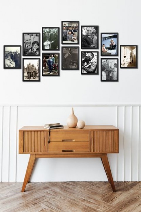 Atatürk Çocuk Sevgisi Çerçeve Görünümlü 12 Li Ahşap Tablo Seti, Mdf Tablo, Atatürk Tablosu Atatürk Çocuk Sevgisi Çerçeve Görünümlü 12 Li Ahşap Tablo Seti, Mdf Tablo, Atatürk Tablosu