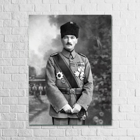 Atatürk Fotoğrafları Tablo 13 x18 Cm 10 lu Ahşap Tablo Seti