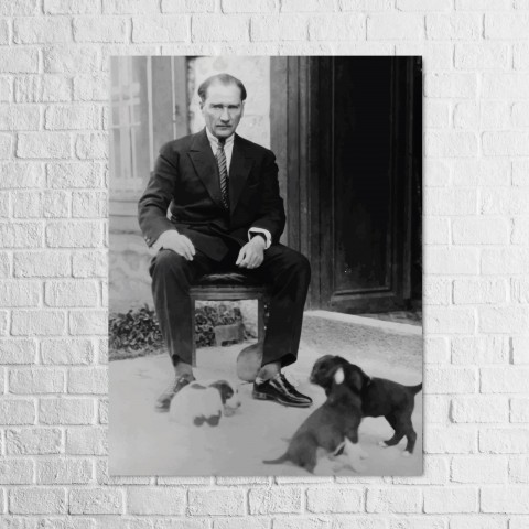 Atatürk Serisi, Mustafa Kemal Atatürk 13,5x18 cm Ahşap Tablo