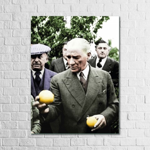 Atatürk Serisi, Mustafa Kemal Atatürk 13,5x18 cm Ahşap Tablo