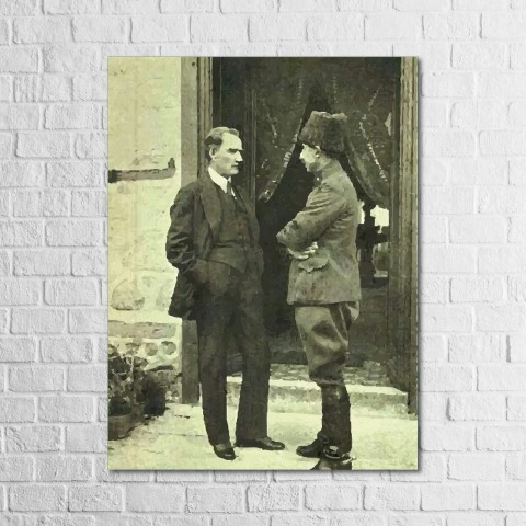Atatürk Serisi, Mustafa Kemal Atatürk 13,5x18 cm Ahşap Tablo