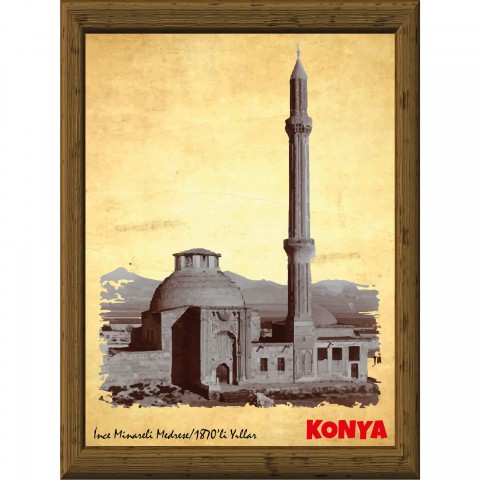 Eski Konya 13,5x18 cm Çerçeve Görünümlü 5'li Ahşap Tablo Seti, Siyah Beyaz Tablo Eski Konya 13,5x18 cm Çerçeve Görünümlü 5'li Ahşap Tablo Seti, Siyah Beyaz Tablo
