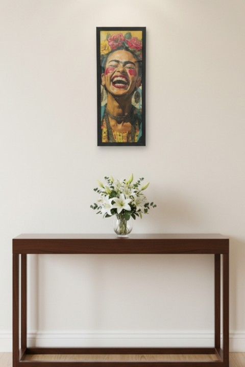 Frida Kahlo Tablo | 25x60 cm Dikey Sanat Eseri UV Baskı
