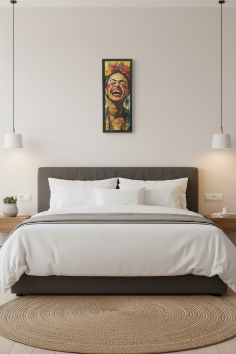 Frida Kahlo Tablo | 25x60 cm Dikey Sanat Eseri UV Baskı