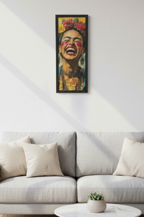 Frida Kahlo Tablo | 25x60 cm Dikey Sanat Eseri UV Baskı