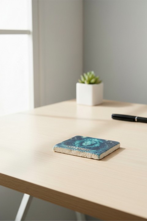 Kişiye Özel Mermer Bardak Altlığı | Burcunuza Özel Baskı | Doğum Günü Hediyesi