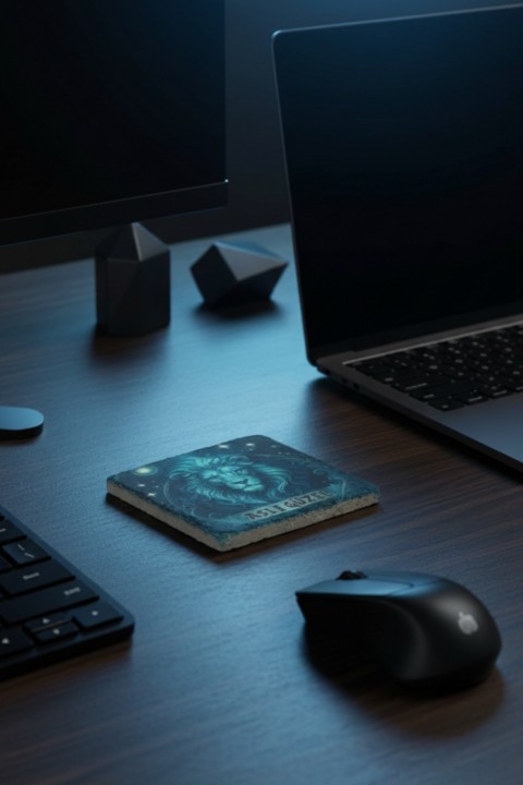 Kişiye Özel Mermer Bardak Altlığı | Burcunuza Özel Baskı | Doğum Günü Hediyesi