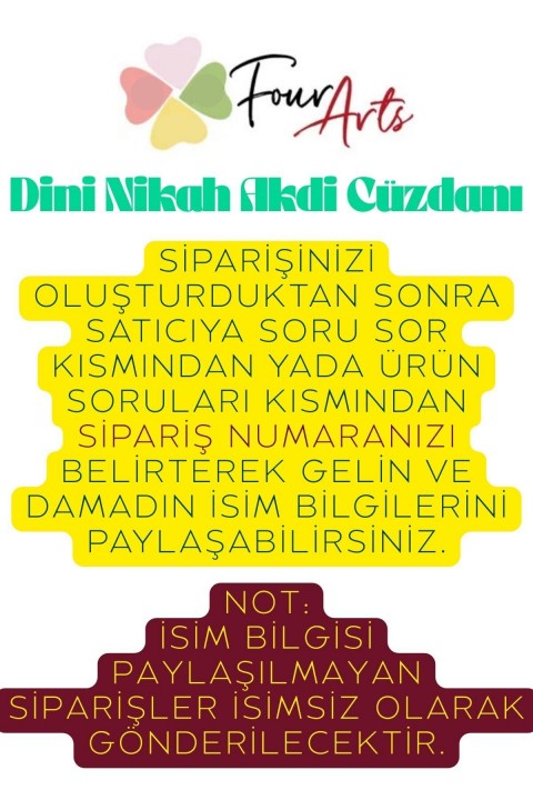 Kişiye Özel Nikah Akdi Cüzdanı