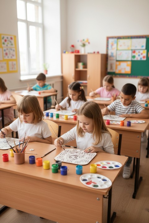 Kız Çocuk Duvar Saati Boyama Seti – Kendin Yap Eğitici Hobi Seti - Eğitici Oyuncak