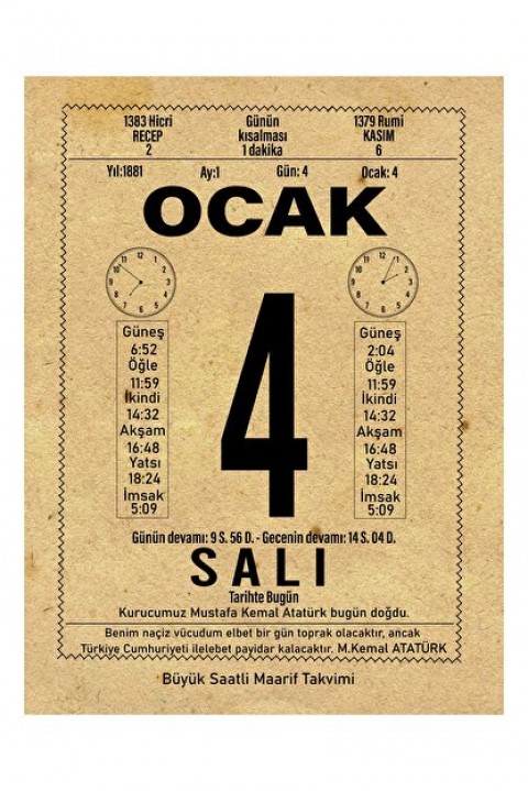 Takvim Yaprakları Ile Atatürkün Hayatı 16 Lı Ahşap Tablo Seti, Atatürk Köşesi