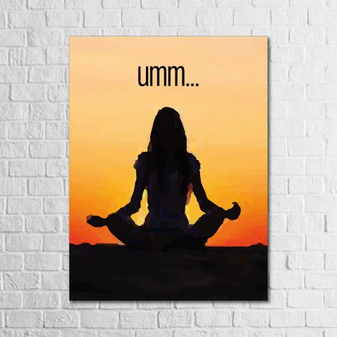Ummm 13,5x18 cm Ahşap Tablo, Yoga Tablo Ummm 13,5x18 cm Ahşap Tablo, Yoga Tablo