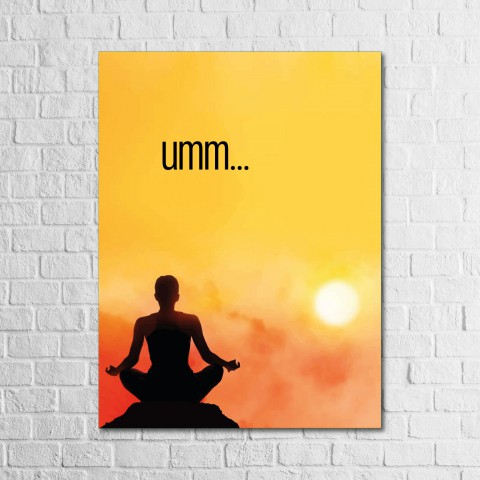 Ummm 13,5x18 cm Ahşap Tablo, Yoga Tablo